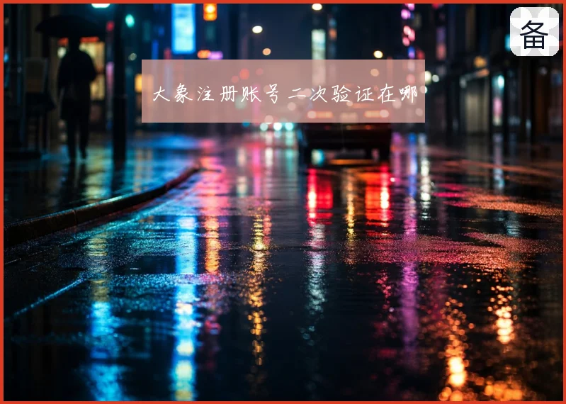 大象注册账号二次验证在哪